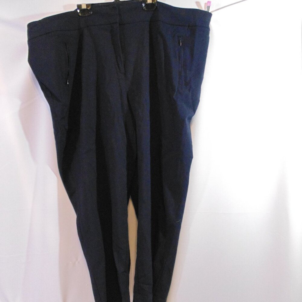 Lane Bryant Professional Ankle Pants Plus Size 26 Wide Leg Career Pull On Blue